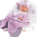 Llorens: Lalo Llorón 42cm velká plačící novorozenecká panenka v motýlkovém zavinovačce.