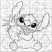 Luna: Vymalovatelné puzzle 42 dílků Stitch