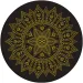 Mandala černo-zlatá 8ks papírový talíř set 23cm