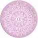 Mandala fialovo-bílá sada 8 papírových talířů 23 cm