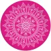 Mandala fuchsiově-bílá 8ks papírový talíř set 23cm