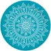 Mandala modro-bílý papírový talíř, sada 8 ks, 23 cm