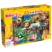 Máša a medvěd obrázky 2 v 1 35dílné maxi podlahové puzzle a omalovánka 70x50 cm - Lisciani