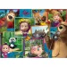 Máša a medvěd obrázky 2 v 1 35dílné maxi podlahové puzzle a omalovánka 70x50 cm - Lisciani