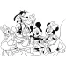 Mickey Mouse 2 v 1 2x12dílné maxi puzzle a omalovánky - Lisciani