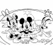 Mickey Mouse 2 v 1 maxi 4x48dílné puzzle a omalovánka 35x25 cm - Lisciani