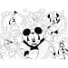 Mickey Mouse a jeho přátelé 2 v 1 24dílné Eco mini puzzle a omalovánky 35x25 cm - Lisciani