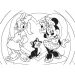 Minnie myš 2 v 1, puzzle s 24 dílky a omalovánka 50x35 cm - Lisciani