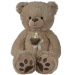 Nicotoy: Hnědý plyšový medvídek s béžovou mašlí 55 cm - Simba Toys