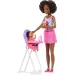 Panenka Barbie v růžových šatech - sada na hlídání dětí - Mattel