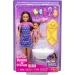 Panenka Barbie v šatech se srdíčky, hrací set chůva – Mattel