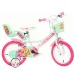 Paw Patrol Skye 14” dětské kolo s košíkem a sedačkou pro panenku v růžovo-mátově zelené barvě – Dino Bikes kolo