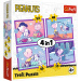 Peanuts Snoopyho psí den 4 v 1 puzzle 35–48–54–70 dílků - Trefl
