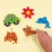 PlayBox: 5mm MIDI žehlicí korálky - pes, auto, ryba, květina, balení 4 ks.