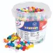 PlayBox: Barevný set 1200 plastových korálků k navlékání ve vědru