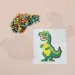 PlayBox: Kreativní sada zažehlovacích korálků s motivem dinosaurů, 5mm, MIDI