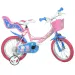 Růžové dětské kolo Peppa Pig ve velikosti 14 - jízdní kolo Dino Bikes