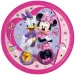 Růžové papírové talíře s motivem Minnie a Daisy, sada 8 ks, 23 cm