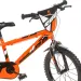 R88 16” dětské kolo s držákem na láhev a postranními kolečky v oranžovo-černé barvě – kolo Dino Bikes