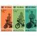 R88 16” dětské kolo s držákem na láhev a postranními kolečky v oranžovo-černé barvě – kolo Dino Bikes