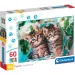 Roztomilé kočky 60dílné supercolor puzzle - Clementoni