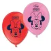 Sada 8 barevných balónků s motivem Minnie Mouse na párty.