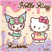 Sada papírových ubrousků Hello Kitty a Kuromi – dvouvrstvá, 33 × 33 cm, 20 ks