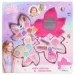Sparkle &amp; Glitter: Třípatrová kosmetická sada ve tvaru listu s zrcátkem