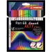 Stabilo: Pen 68 Brush ARTY sada štětcových fixů 18 ks