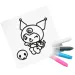 Sticker Art: Sada samolepek k vybarvení Hello Kitty, různé druhy, 1 ks – Comansi