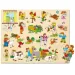 Velké dřevěné puzzle ve tvaru stromu s rukojetí - Woodyland
