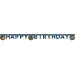 Vesmírné dobrodružství narozeninový banner s nápisem „Happy Birthday“