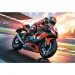 Závodní motocykl na trati 100dílné puzzle - Trefl