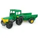 Zelený traktor s vyklápěcím přívěsem 38,5 cm - Wader