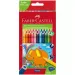 Faber-Castell: Jumbo 24ks trojúhelníková barevná tužka sada s ořezávátkem